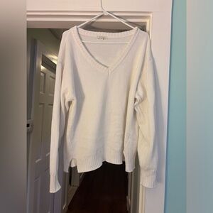 Z Supply Cream V-Neck Women's Sweater
